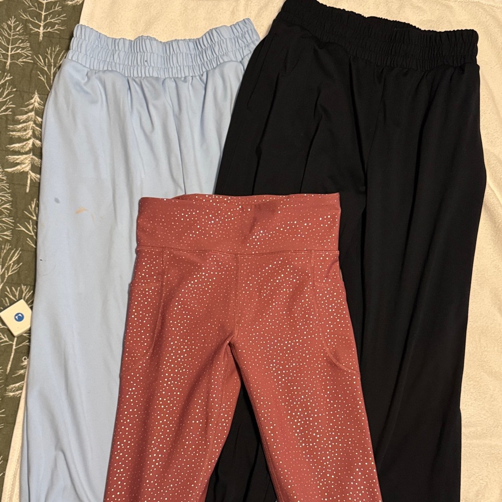 Stylish Kids Bottoms Set - Black, Blue, and Pink